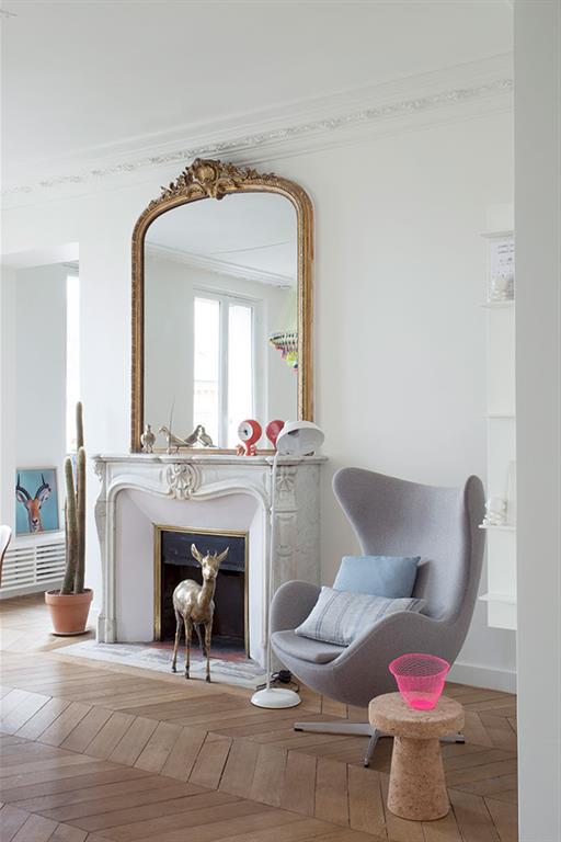 Séjour d'un appartement Haussmannien à Paris