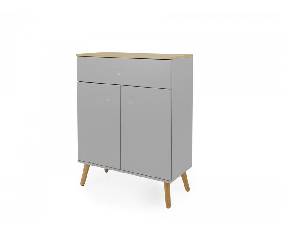 Console design scandinave gris