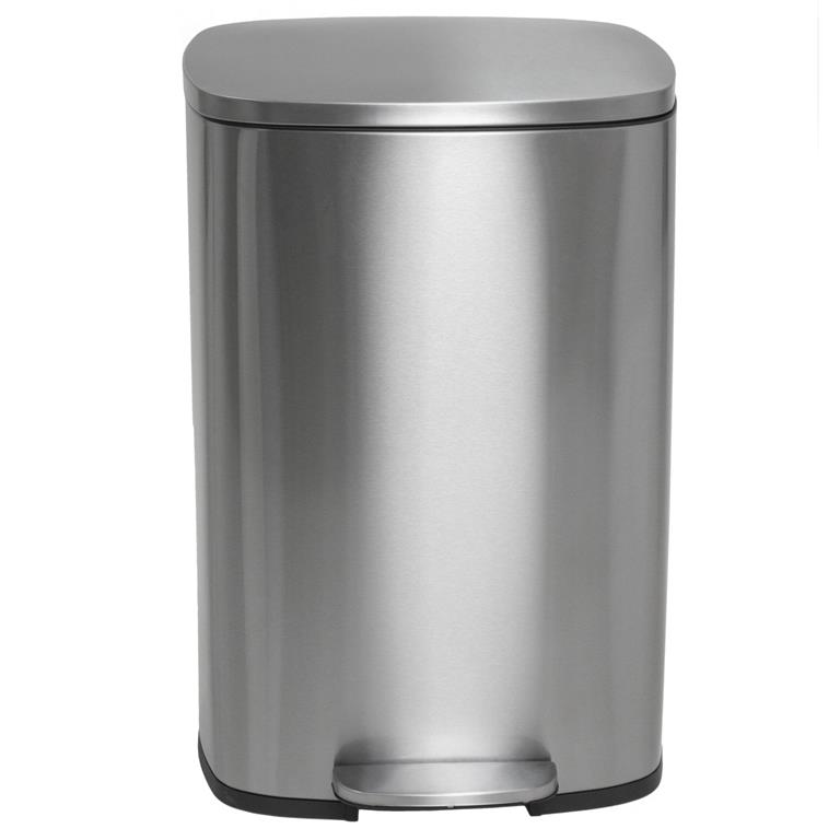 Poubelle de cuisine à pédale Acier inoxydable Argent 50 L