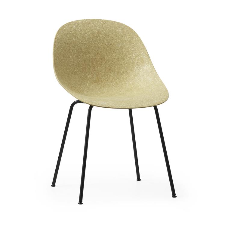 Chaise recyclable en chanvre et acier noir Mat - Normann Copenhagen