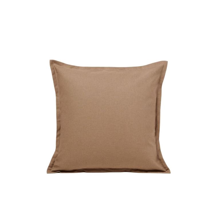 Housse de coussin en coton marron 40x40 cm