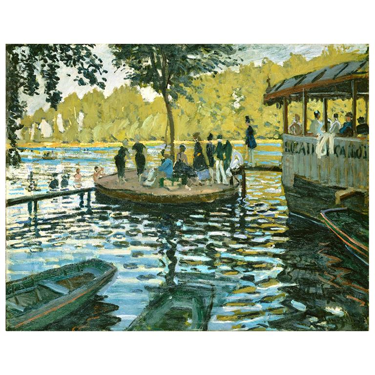 Tableau impression sur toile La Grenouillère Claude Monet 80x100cm