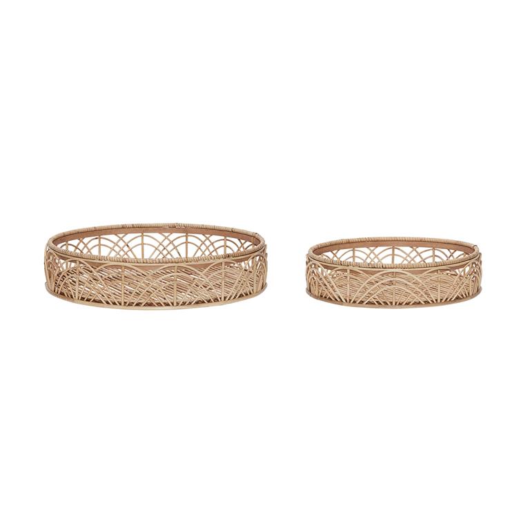 Set de 2 Paniers en bambou naturel