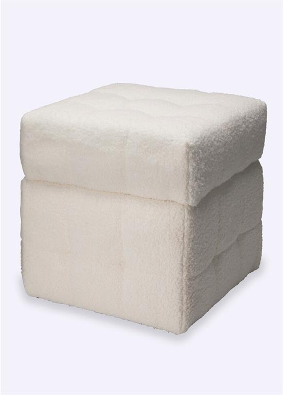 Pouf capitonné rangement