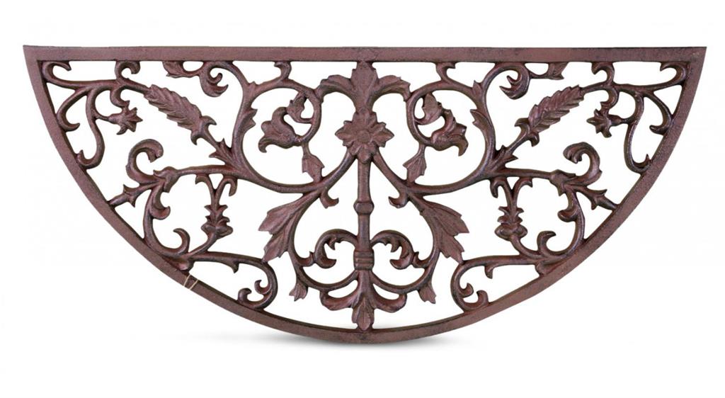 Paillasson demi lune fonte marron