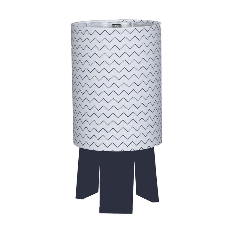 Lampe de chevet avec pied en coton blanc