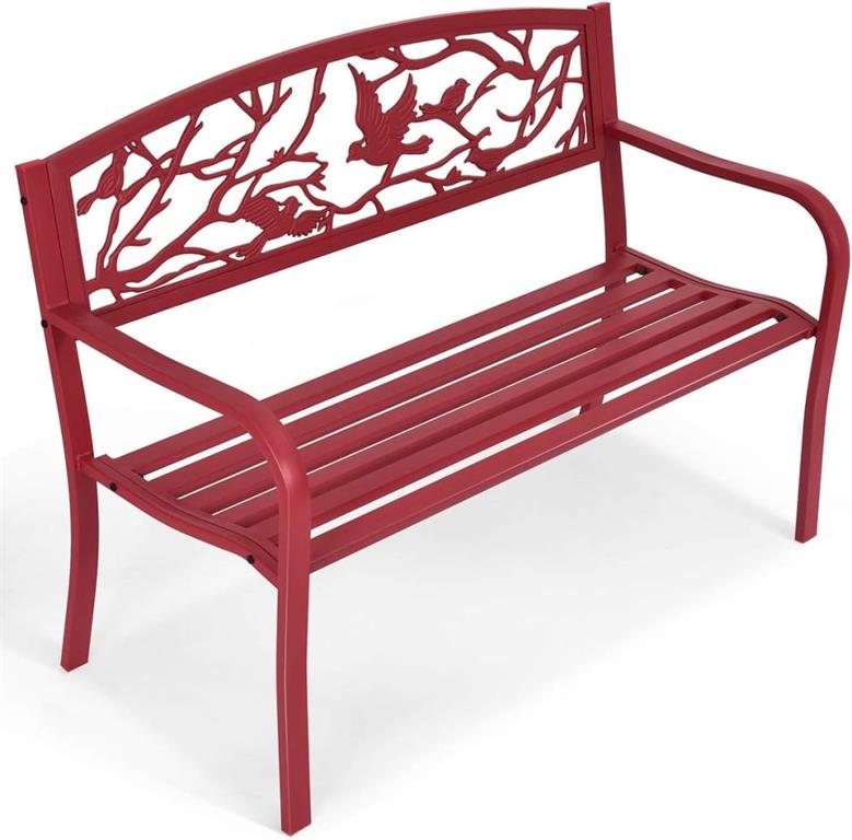 Banc de jardin ergonomique avec accoudoirs et dossier