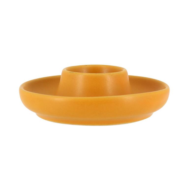 Coquetier en grès jaune