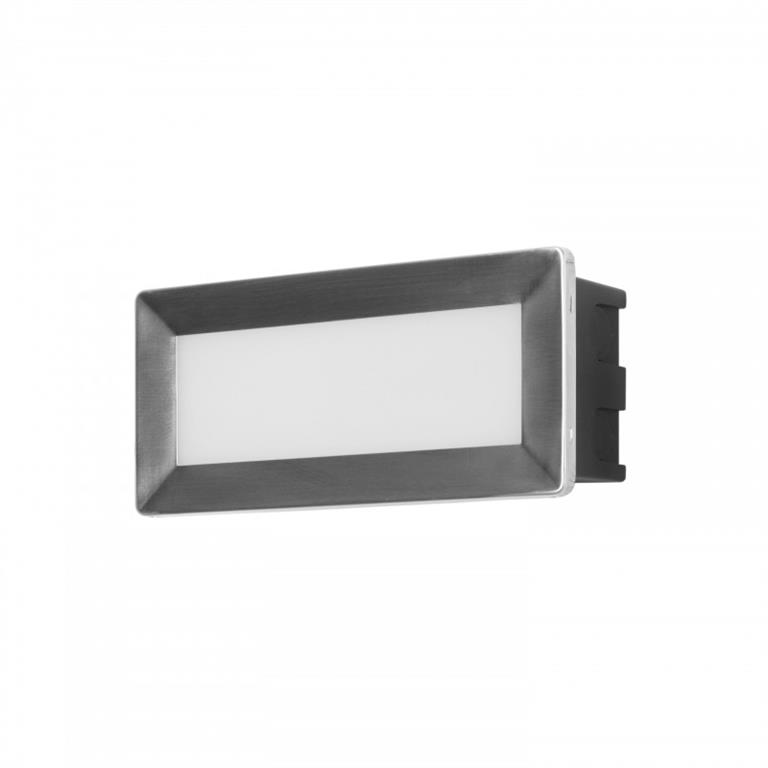 Applique Murale Encastrable Aluminium Gris  20x6x9 CM