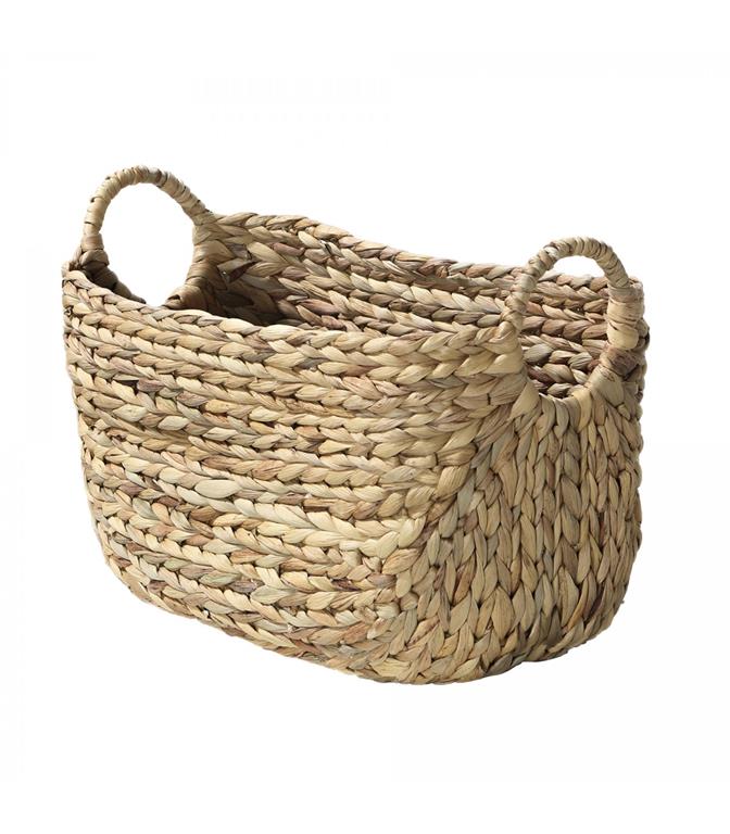 Panier en Jacinthe d'eau avec poignées - L36xP19xH22