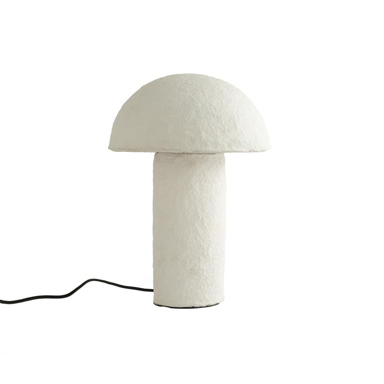 Lampe champignon en papier blanc