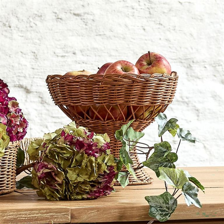 Coupe à fruits en rotin D26cm - marronHONFLEUR