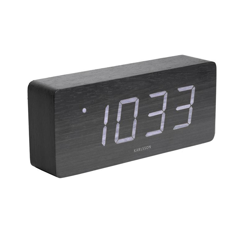 Horloge réveil en bois h