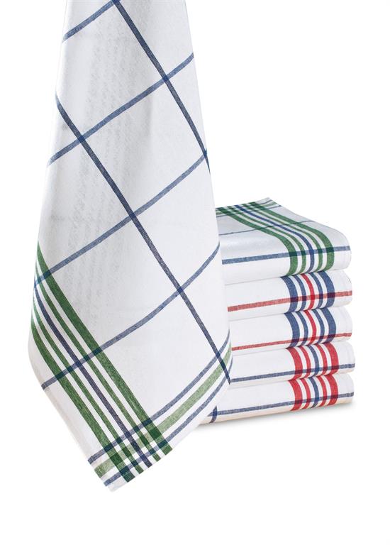 Torchon coton 145 g/m² - lot de 6 - REVERSE - Assortis Lot6 - Coton - Taille 