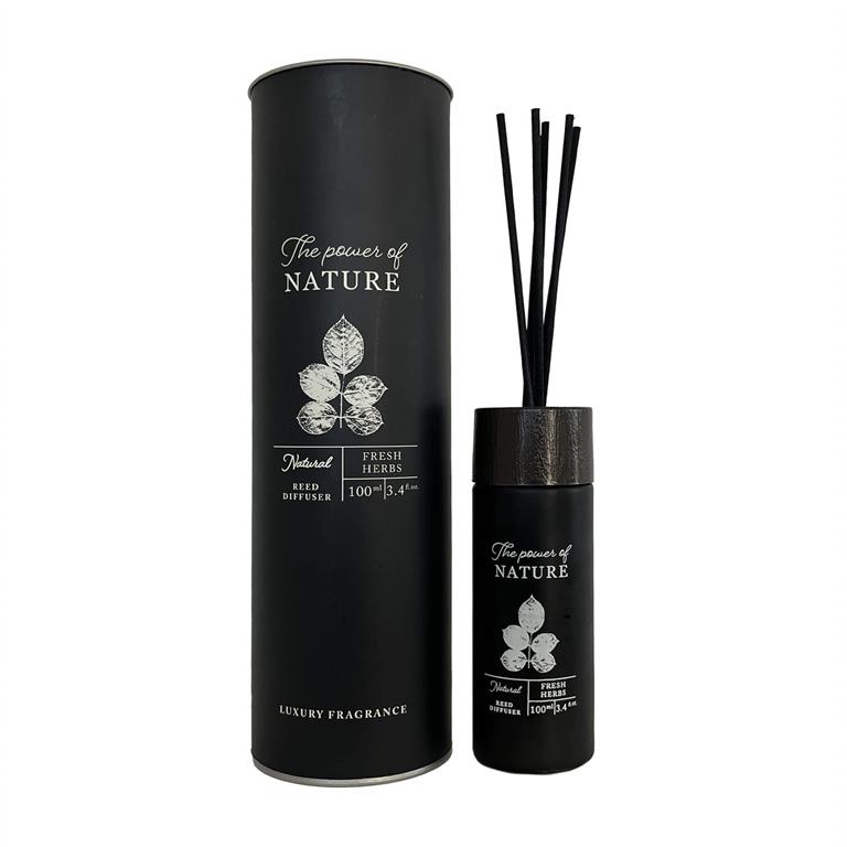 Diffuseur d’ambiance avec bâtonnets parfum herbes fraîches