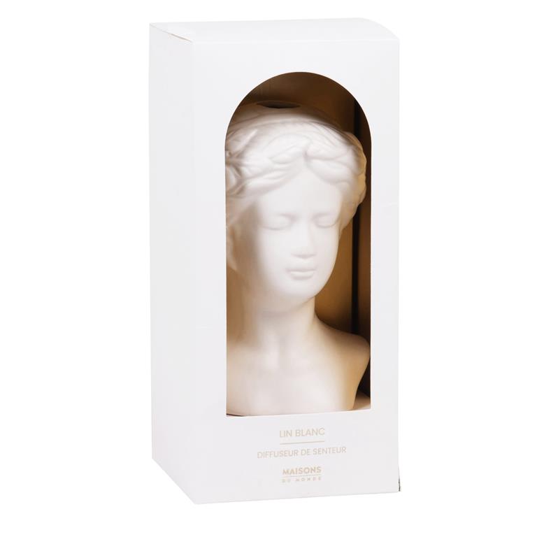 Diffuseur statue en dolomite blanche parfum lin blanc 60ML