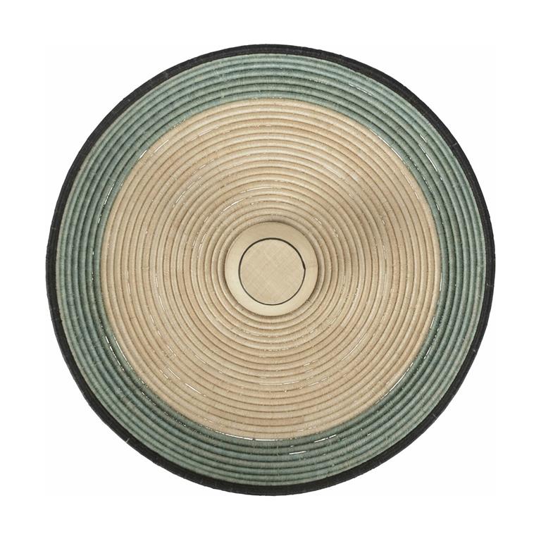 Applique murale en fibre d'abaca bleu 60 cm GRASS - Forestier