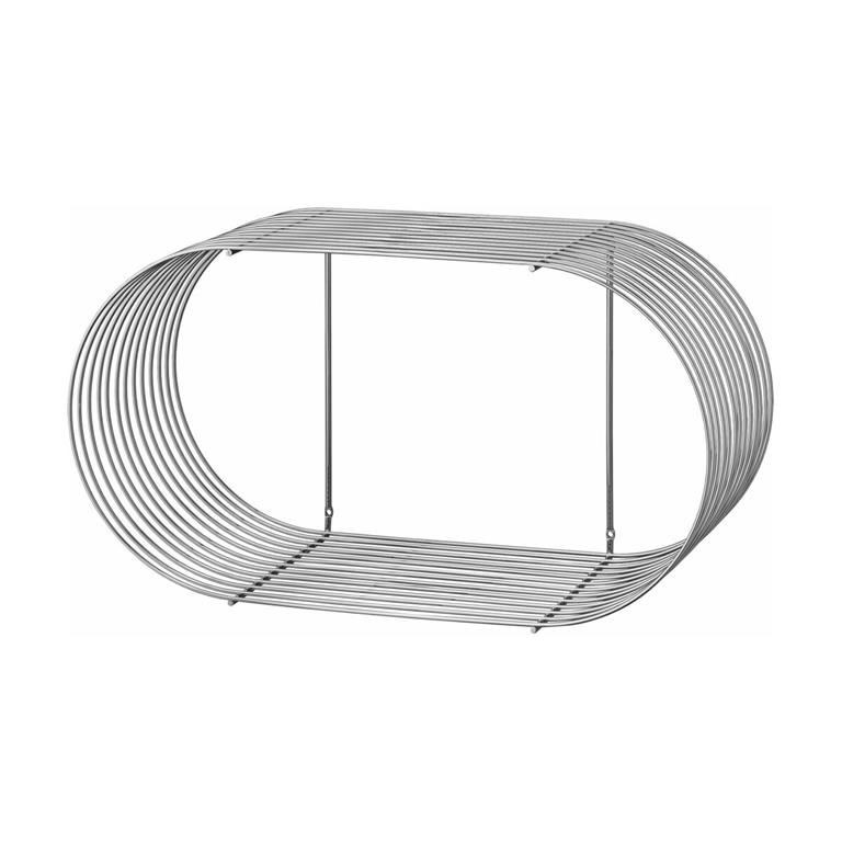Etagère argentée en métal Curva - AYTM