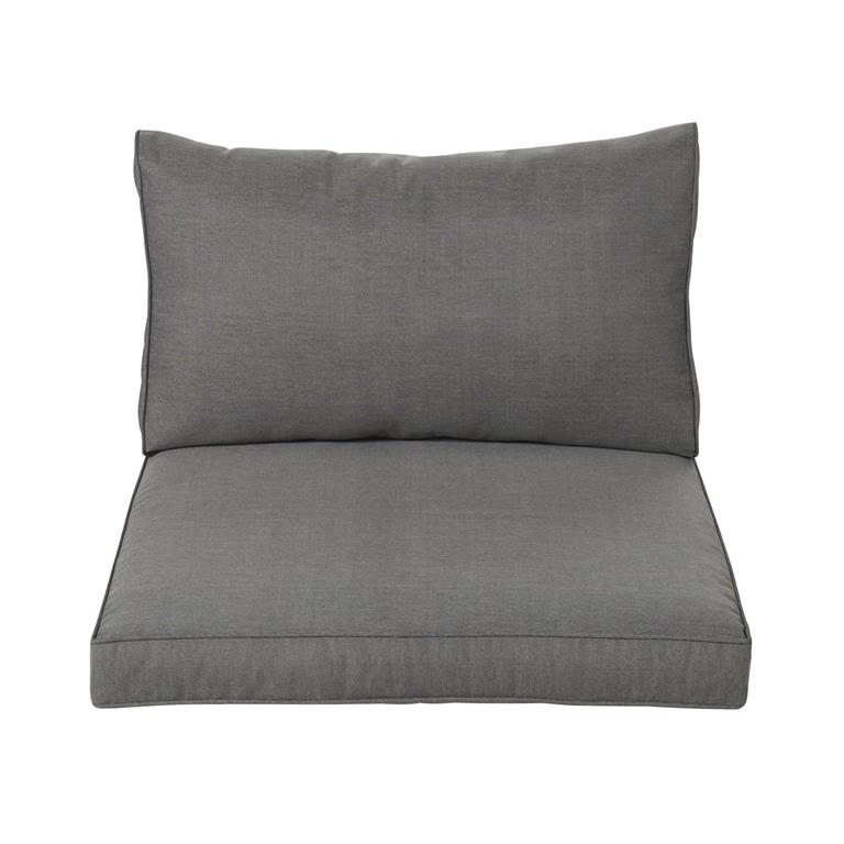 Coussins pour chauffeuse de jardin gris foncé