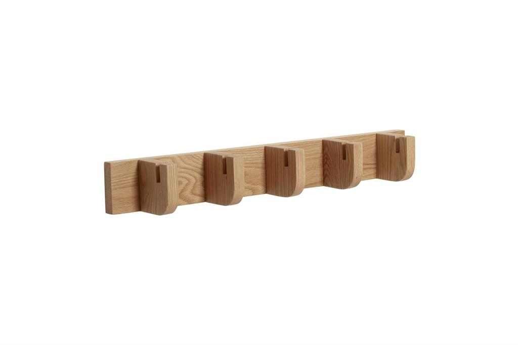 Porte-manteaux en bois de chêne naturel