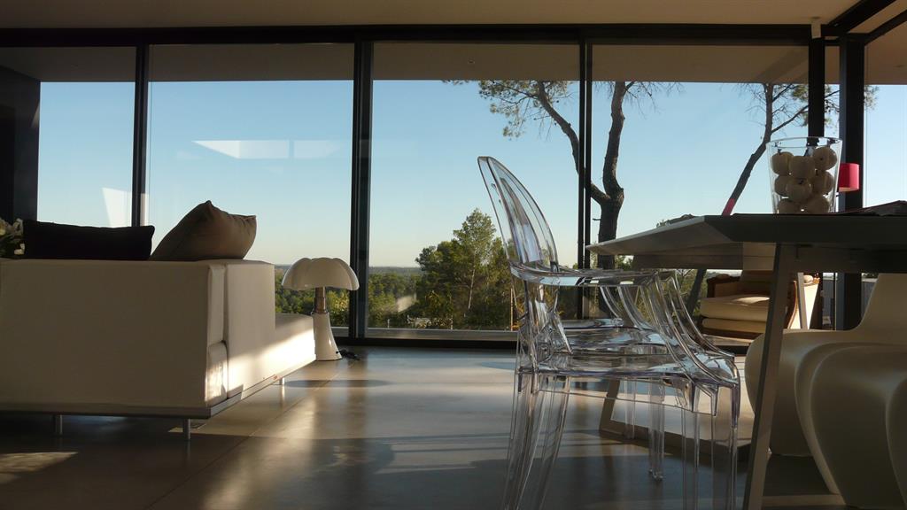 Baie vitrée sur la vue