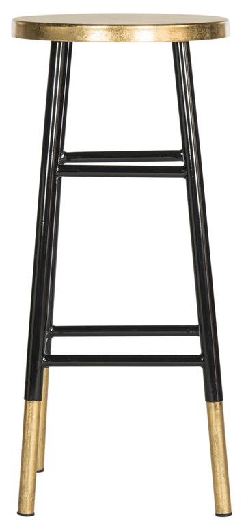 Tabouret de bar en fer noir/or
