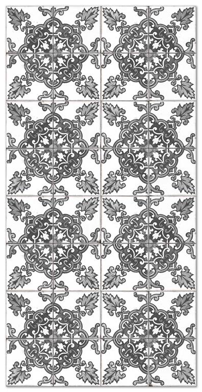 Tapis vinyle carreaux ciments cordoue gris 300x200cm