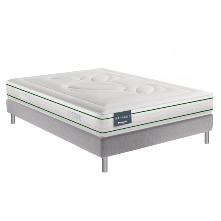 Ensemble Dunlopillo EUGEN 7 140 x 190 cm matelas 100% Latex 22 cm sommier à lattes fixe