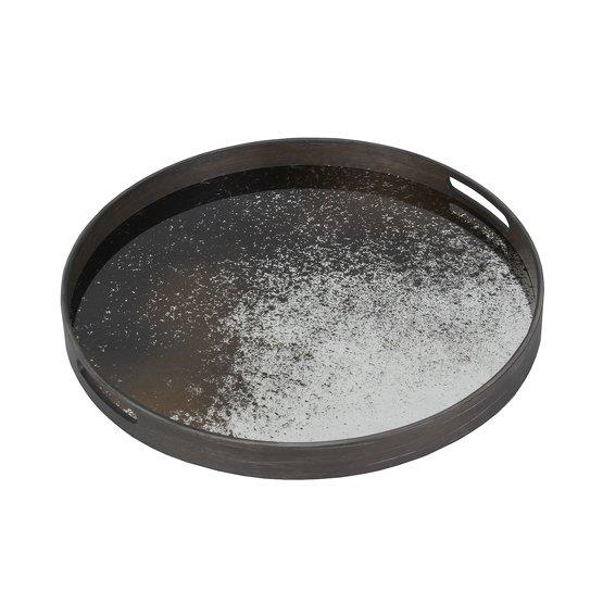 Plateau rond Heavy Aged Mirror - Notre Monde