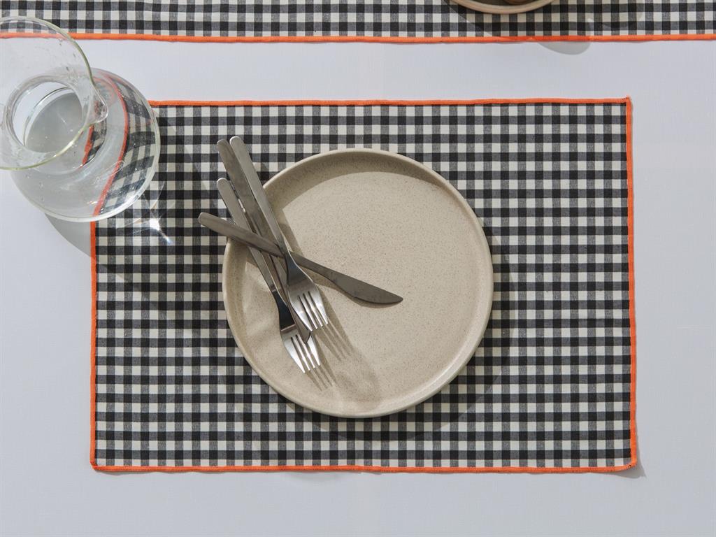 Ensemble de table 8 pièces en coton et PES 
