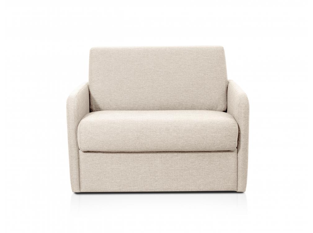 Fauteuil Convertible Express en tissu - Matelas 70x190 cm - Beige