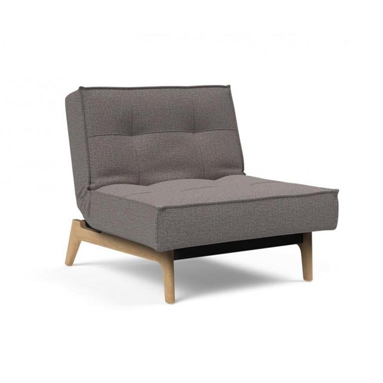 INNOVATION LIVING Fauteuil SPLITBACK EIK convertible lit 90*115 cm pieds chêne