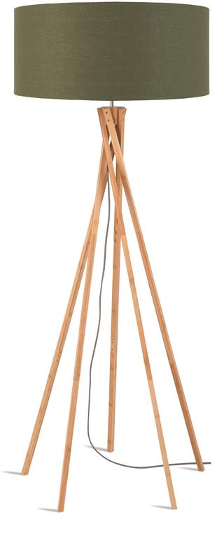 Lampadaire textile vert Ø60cm