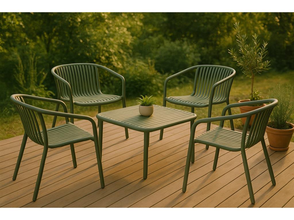 Découvrez l'ensemble de jardin RHODES avec table basse carrée, fabriquée en polypropylène pour une légèreté mais solidité sans faille, afin d'aménager votre espace extérieur ! Déclinée en 3 coloris vifs, elle s'adaptera ...