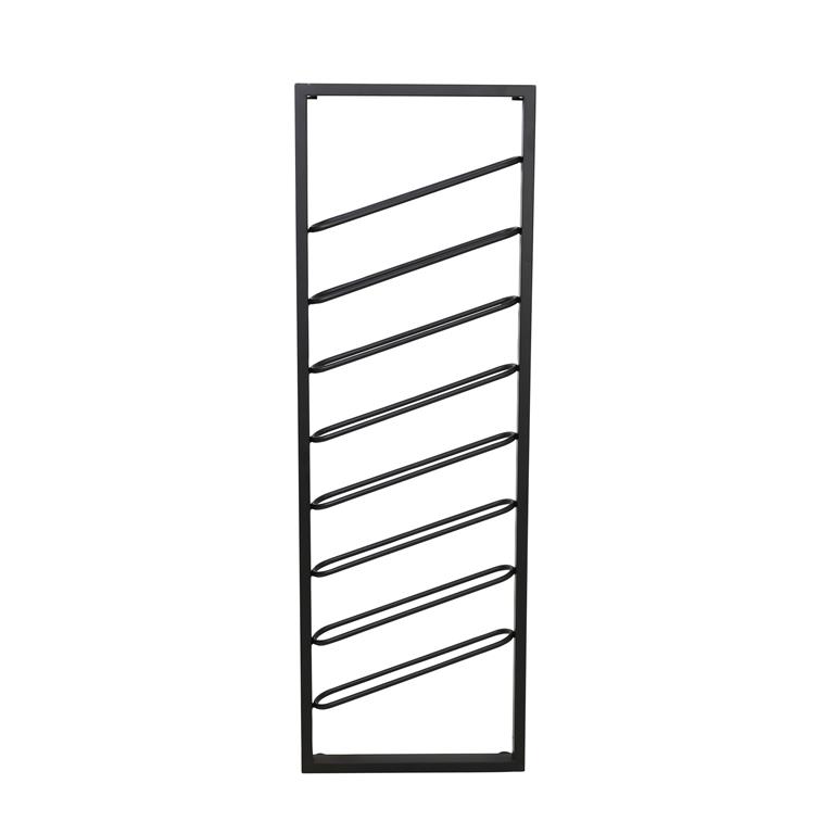 Casier à vin noir métal 40x7x120cm