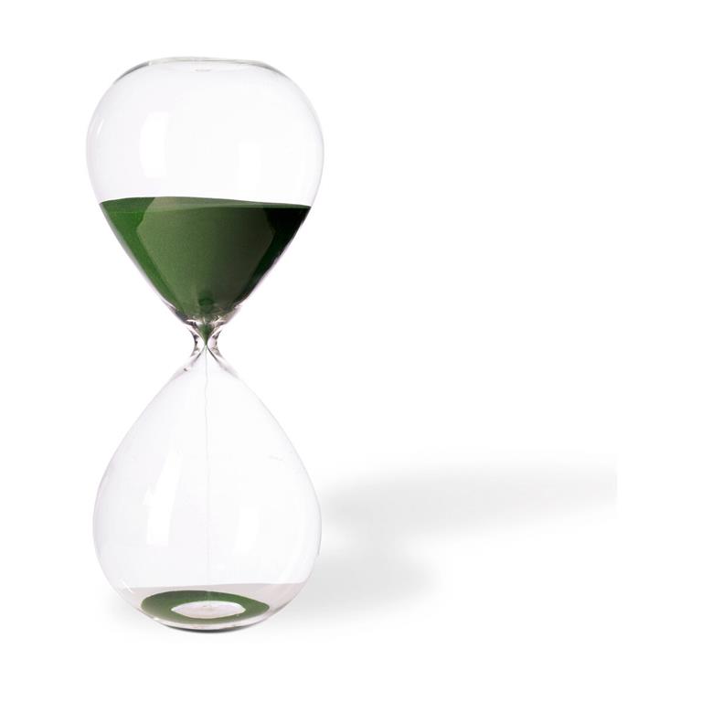 Sablier en verre et sable vert L Ball - Pols Potten