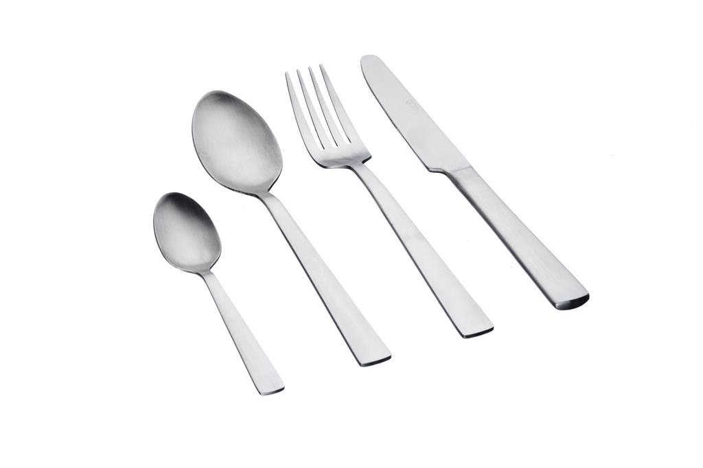 Lot de 24 ménagères en inox argent D-