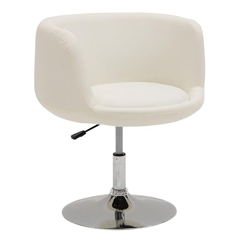 Tabouret de bar en simili cuir blanc