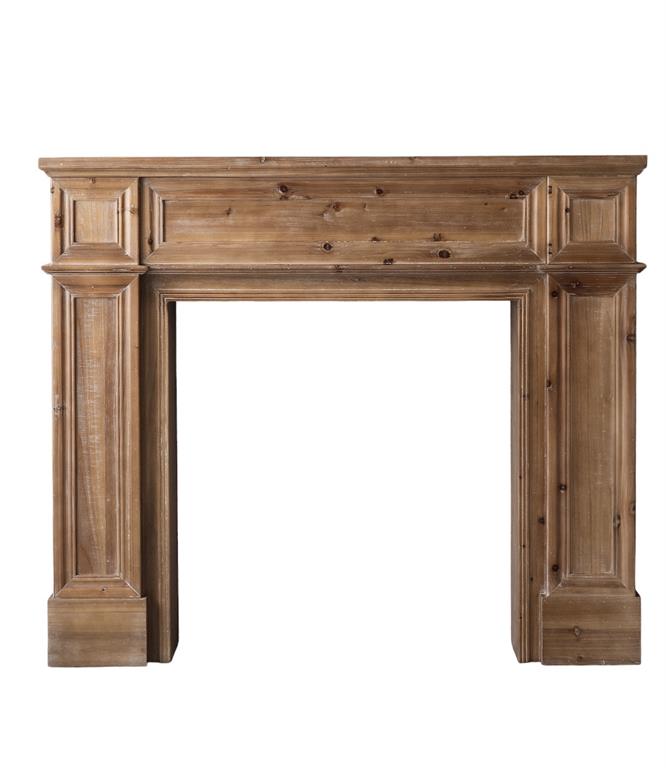 Manteau de cheminée en bois de sapin