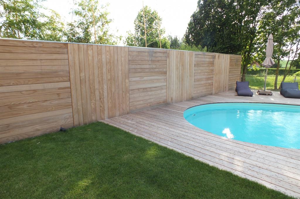 Panneau brise vue bois de jardin piscine balcon design Lignz 2362