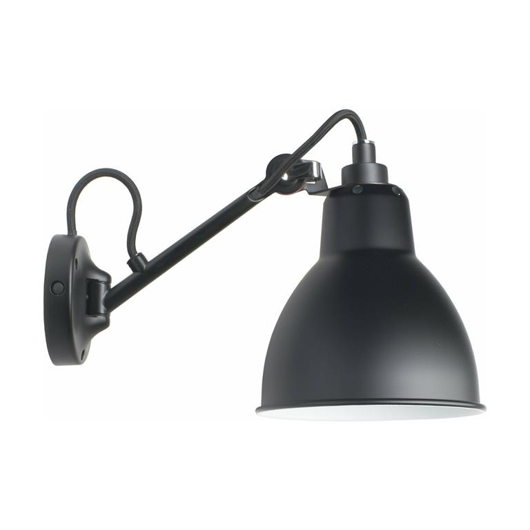 Applique murale avec interrupteur en acier noir Gras SW 104 - DCW Editions