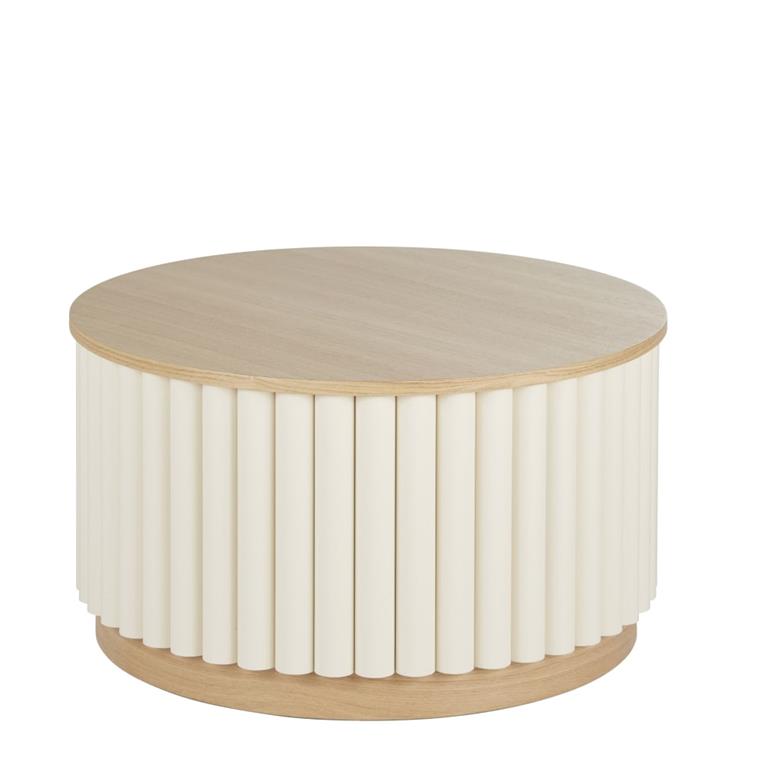 Table basse ronde plateau amovible D80