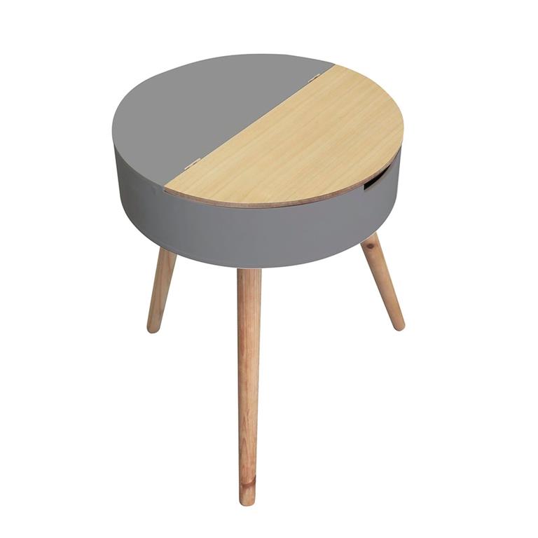 Table d'appoint coffre scandinave diam