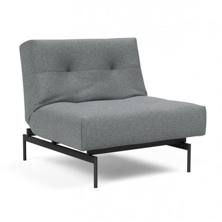 Fauteuil modulable  ILB 202 acier noir tissu Corocco Shadow Grey