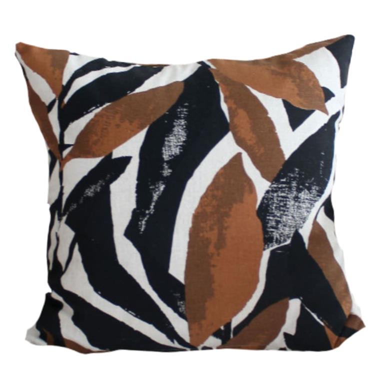 Coussin déhoussable 40x40cm motifs feuilles