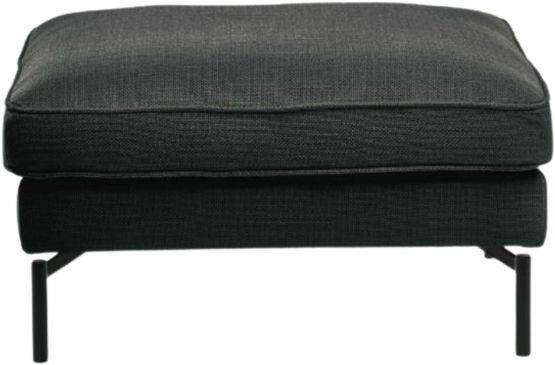 Pouf en tissu gris foncé PPno