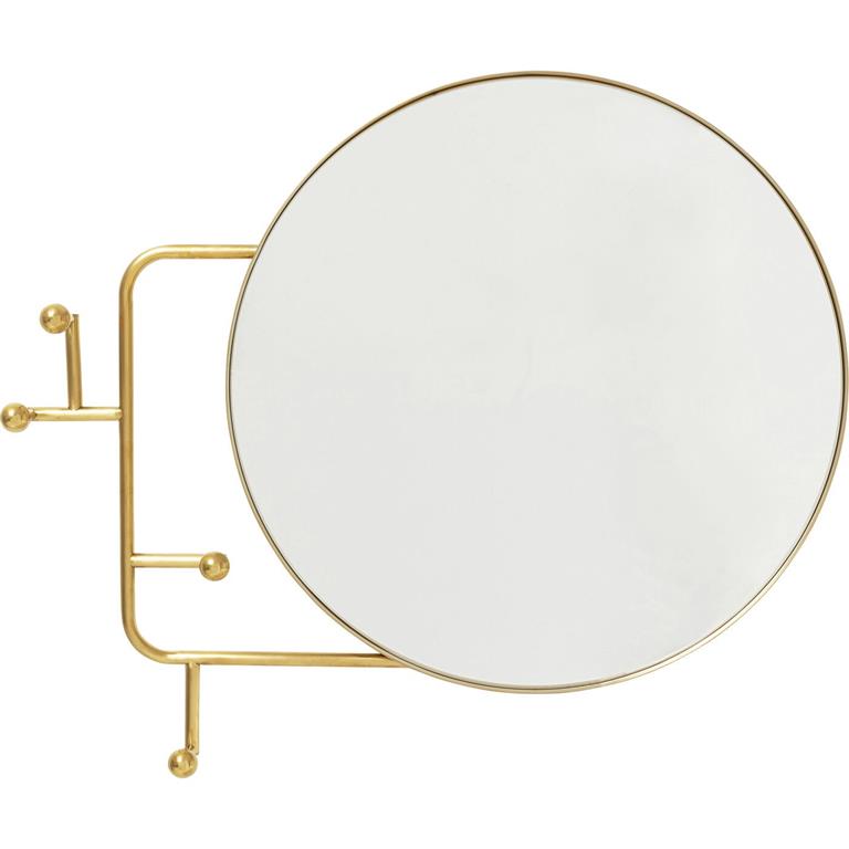 Portemanteau miroir Tristan 65cm doré Kare Design