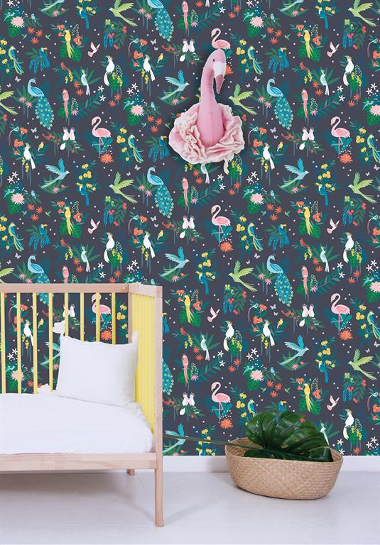 Papier peint intissé Défilé d'oiseaux 
