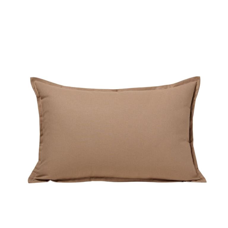 Housse de coussin en coton marron 40x60 cm