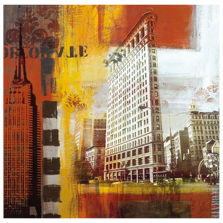 Tableau impression sur toile Habitat Métropolitaine 90x90cm